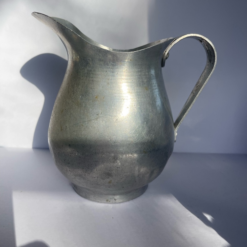 General Aluminum Metal Pitcher Vintage Grandma 7.5”